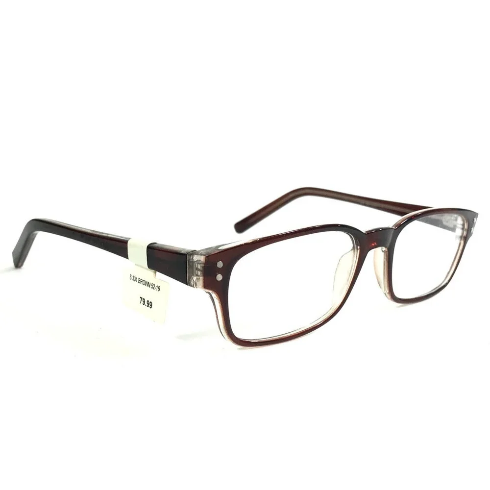 Zimco Eyeglasses Frames Sierra S331 BROWN Clear Rectangle Full Rim 52-19-
